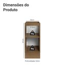 Ver imagem 2 de Balcão de Cozinha 35 cm 1 Porta (sem Tampo) Rustic/Cinza Lux Madesa
