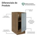 Ver imagem 3 de Balcão de Cozinha 35 cm 1 Porta (sem Tampo) Rustic/Cinza Lux Madesa