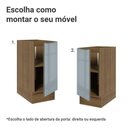 Ver imagem 4 de Balcão de Cozinha 35 cm 1 Porta (sem Tampo) Rustic/Cinza Lux Madesa
