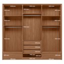 Ver imagem 5 de Guarda Roupa Democrata 06 Portas