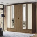 Ver imagem 1 de Guarda-roupa Democrata 06 Pts com Espelho