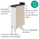 Ver imagem 7 de Balcão Kali Premium 1 Porta MDF 20cm Branco Nicioli Móveis