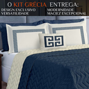Ver imagem 2 de Cobreleito Queen Size 200 Fios Grécia Bordado Super Elegante Greco:azul