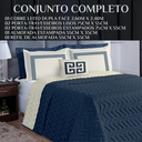 Ver imagem 5 de Cobreleito Queen Size 200 Fios Grécia Bordado Super Elegante Greco:azul