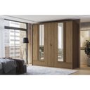 Ver imagem 1 de Guarda-roupa Democrata 06 Pts com Espelho