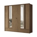 Ver imagem 3 de Guarda-roupa Democrata 06 Pts com Espelho