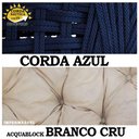 Ver imagem 3 de Balanço Ninho Suspenso + Mola e Mosquetão Corda Náutica Azul Almofada Impermeável Branco