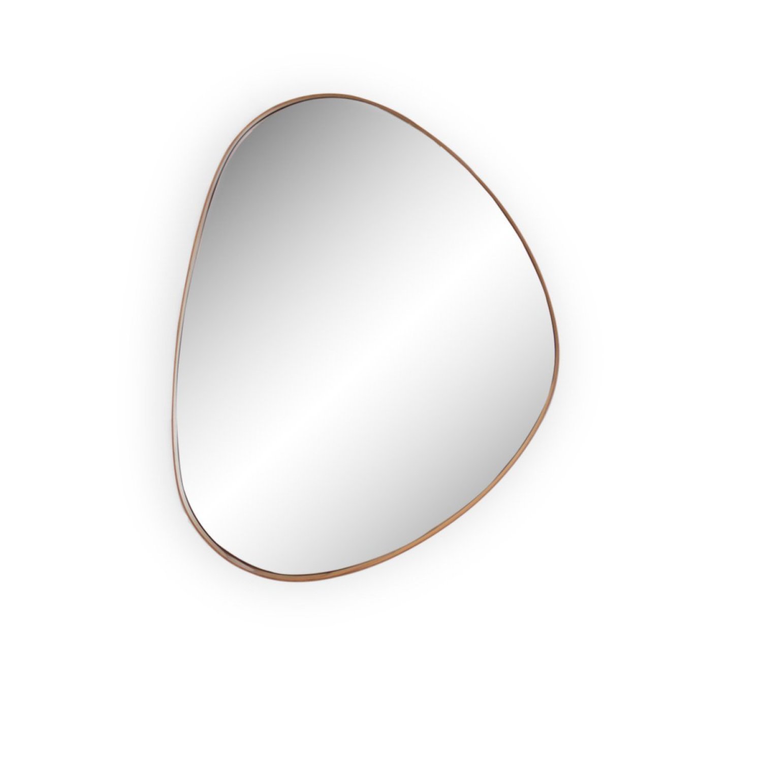 Espelho Orgânico com Borda em Madeira - 1