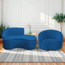 Ver imagem 1 de Kit Divã Recamier Orgânico Marrocos 150cm Lado Direito e 1 Poltronas Amore Linho