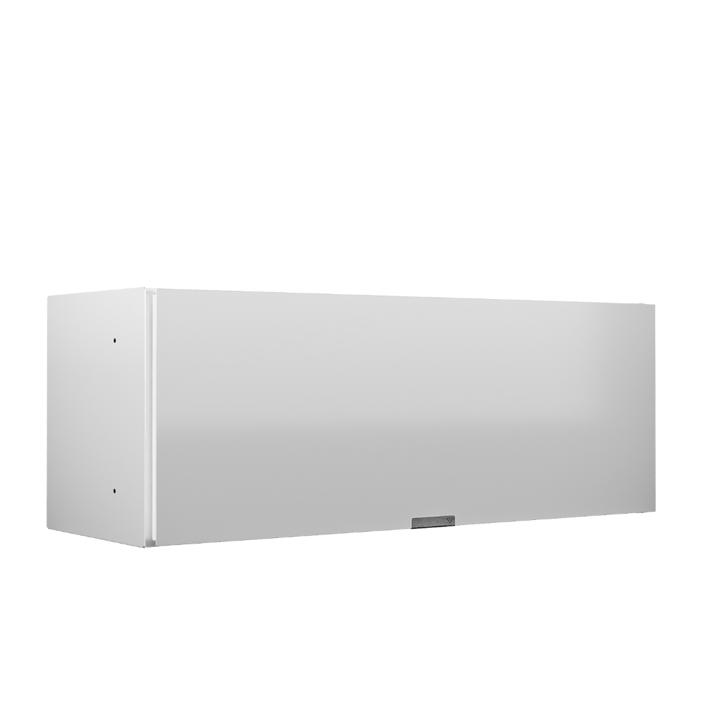 Armário Aéreo Cozinha em Aço Quadria 1 Porta Basculante 80cm - Metalli Móveis Branco Ártico