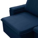 Ver imagem 7 de Sofá Retrátil Reclinável 3 Lugares 245cm Baluart F05 Veludo Azul - Mpozenato