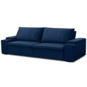 Ver imagem 1 de Sofá Retrátil Reclinável 3 Lugares 245cm Baluart F05 Veludo Azul - Mpozenato