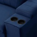 Ver imagem 5 de Sofá Retrátil Reclinável 3 Lugares 245cm Baluart F05 Veludo Azul - Mpozenato