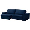 Ver imagem 6 de Sofá Retrátil Reclinável 3 Lugares 245cm Baluart F05 Veludo Azul - Mpozenato