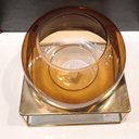 Ver imagem 5 de Vaso Decorativo Enfeite Casa Home&Co com Suporte Metal Vidro 23x27x27cm Âmbar