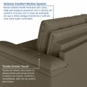 Ver imagem 6 de Sofá Cama Retrátil e Reclinável 3 Lugares 260cm Veludo com Molas Palmeira CabeCasa MadeiraOriginals