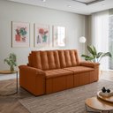 Ver imagem 3 de Sofá Cama Retrátil e Reclinável 3 Lugares 260cm Veludo com Molas Palmeira CabeCasa MadeiraOriginals