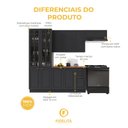 Ver imagem 5 de Armário de Cozinha Modulada Compacta Fidelitá Nara 100% MDF 4 Peças 280cm 12 Portas 2 Gavetas com