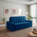 Ver imagem 3 de Sofá Cama Retrátil e Reclinável 3 Lugares 260cm Veludo com Molas Palmeira CabeCasa MadeiraOriginals