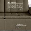 Ver imagem 7 de Sofá Cama Casal Retrátil e Reclinável 4 Lugares Veludo com Molas Grafite Palmeira 280cm CabeCasa MadeiraOriginals Mad