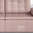 Ver imagem 7 de Sofá Cama Retrátil e Reclinável 4 Lugares 280cm Veludo com Molas Palmeira CabeCasa MadeiraOriginals