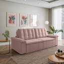 Ver imagem 3 de Sofá Cama Retrátil e Reclinável 4 Lugares 280cm Veludo com Molas Palmeira CabeCasa MadeiraOriginals