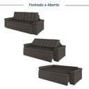 Ver imagem 6 de Sofá Cama Retrátil e Reclinável 4 Lugares 280cm Linho com Molas Palmeira CabeCasa MadeiraOriginals g