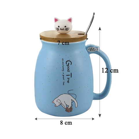 Caneca de Cerâmica Walfos Resistente Ao Calor Elashopp Azul 401-500ml