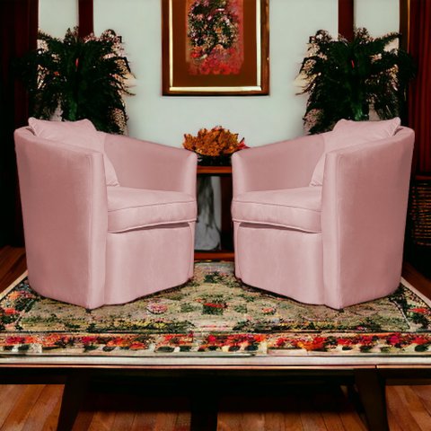 Kit 2 Poltronas Decorativa Alana Veludo Rosa - Londrilar
