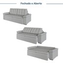 Ver imagem 6 de Sofá Cama Retrátil e Reclinável 4 Lugares 280cm Linho com Molas Palmeira CabeCasa MadeiraOriginals C