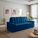 Ver imagem 3 de Sofá Cama Retrátil e Reclinável 4 Lugares 280cm Veludo com Molas Palmeira CabeCasa MadeiraOriginals