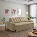 Ver imagem 1 de Sofá Cama Retrátil e Reclinável 4 Lugares 280cm Veludo com Molas Palmeira CabeCasa MadeiraOriginals