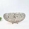 Centro de Mesa Prata Oval 17x39x24cm Fruteira - 4