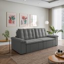 Ver imagem 3 de Sofá Cama Retrátil e Reclinável 4 Lugares 280cm Veludo com Molas Palmeira CabeCasa MadeiraOriginals