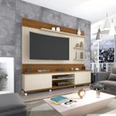 Ver imagem 2 de Home Theater Cedro TV 55" Rodízios Porta Nicho Off White Cumaru Germai