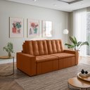 Ver imagem 3 de Sofá Cama Retrátil e Reclinável 3 Lugares 260cm em Veludo Palmeira CabeCasa MadeiraOriginals Terraco