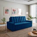 Ver imagem 3 de Sofá Cama Retrátil e Reclinável 3 Lugares 260cm em Veludo Palmeira CabeCasa MadeiraOriginals