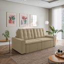 Ver imagem 3 de Sofá Cama Retrátil e Reclinável 3 Lugares 260cm em Veludo Palmeira CabeCasa MadeiraOriginals