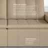 Sofá Cama Retrátil e Reclinável 3 Lugares 260cm em Veludo Palmeira CabeCasa MadeiraOriginals - 7
