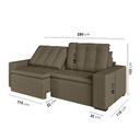 Ver imagem 4 de Sofá Cama Retrátil e Reclinável 4 Lugares 280cm em Veludo Palmeira CabeCasa MadeiraOriginals