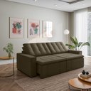 Ver imagem 2 de Sofá Cama Retrátil e Reclinável 4 Lugares 280cm em Veludo Palmeira CabeCasa MadeiraOriginals