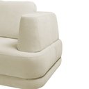 Ver imagem 7 de Sofá de Canto Modulado Vercelli 562cm com Almofadas Soltas e Puff Veludo Luxo Off White G92 - Gran B