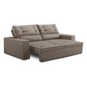 Ver imagem 3 de Sofá Retrátil e Reclinável 2 Lugares com Molas 1,50m Lisboa Suede Cappuccino Mirra Decor