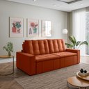 Ver imagem 3 de Sofá Cama Retrátil e Reclinável 4 Lugares 280cm em Veludo Palmeira CabeCasa MadeiraOriginals Terraco