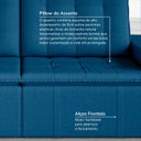 Ver imagem 7 de Sofá Cama Retrátil e Reclinável 4 Lugares 280cm em Veludo Palmeira CabeCasa MadeiraOriginals Azul