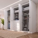 Ver imagem 4 de Guarda Roupa Casal 6 Portas 4 Gavetas 262cm com Cabideiro