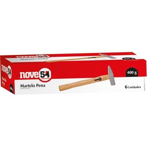 Martelo Pena 500g Aço Forjado Cabo Madeira - Nove54