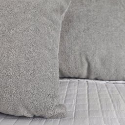 Kit 2 Capas para Almofada em Bouclé Quadrada Várias Cores Cor:cinza Claro - 5