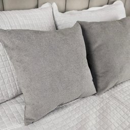 Kit 2 Capas para Almofada em Bouclé Quadrada Várias Cores Cor:cinza Claro - 4