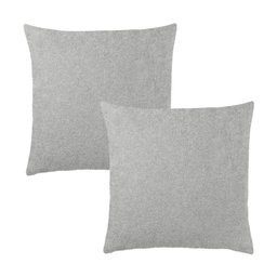 Kit 2 Capas para Almofada em Bouclé Quadrada Várias Cores Cor:cinza Claro - 1